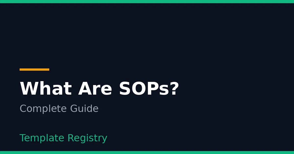 What Are SOPs? How Procedure Collections Work as a System